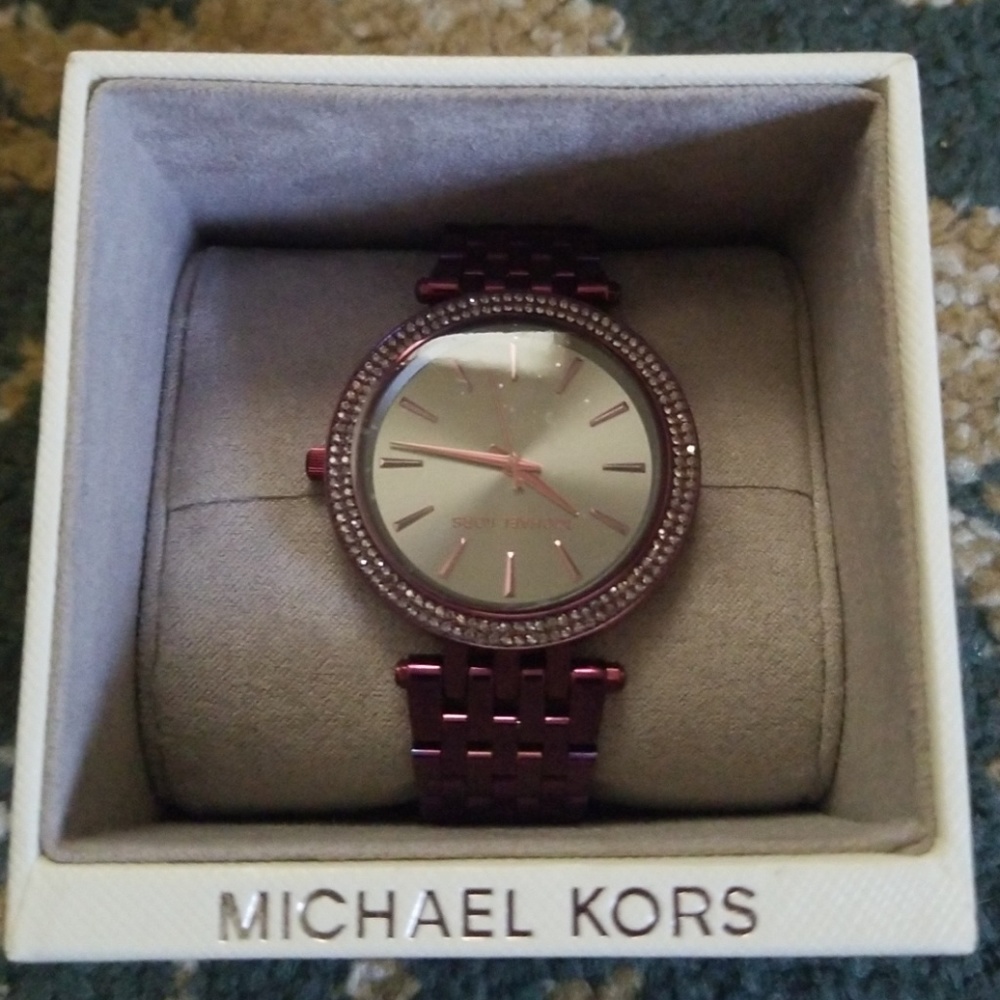 Plum colored Michael Kors watch